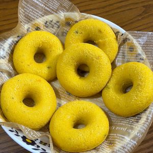 1646782の作ってみた!投稿(米粉の焼きドーナツ♡サクサク＆もっちり♡卵・バター不使用)