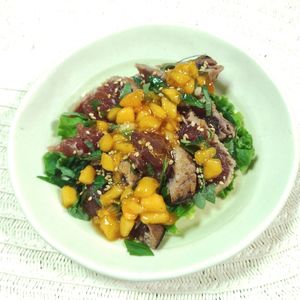 M＊Pの作ってみた!投稿(鰹のたたき*柿ぽん酢)
