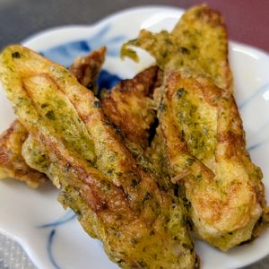 まゆのの作ってみた!投稿(手が止まらない【カレーのりチーズちく天】)