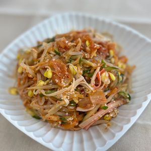 MYHRの作ってみた!投稿(キムチ入り♪うまみたっぷり中華風サラダ)