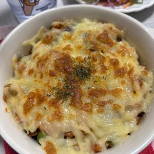 クロアの作ってみた!投稿(『なすのミートグラタン』トマト缶で☆ひき肉と野菜たっぷり♪)