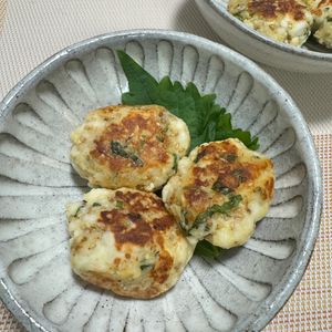 shishiの作ってみた!投稿(ふわふわ♡【はんぺんと豆腐の大葉味噌焼き】お弁当にも◎)