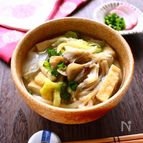 たっぷりきのこのすっぽんスープうどん