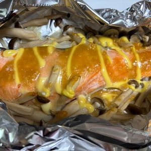 ゆっこの作ってみた!投稿(火を使わずに！トースターで簡単〜鮭の味噌マヨ焼き)