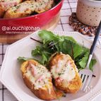 休日ブランチにも♡甘くないベーコンチーズフレンチトースト♡