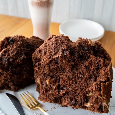 ホットケーキミックスで作る♪チョコバナナ蒸しパン