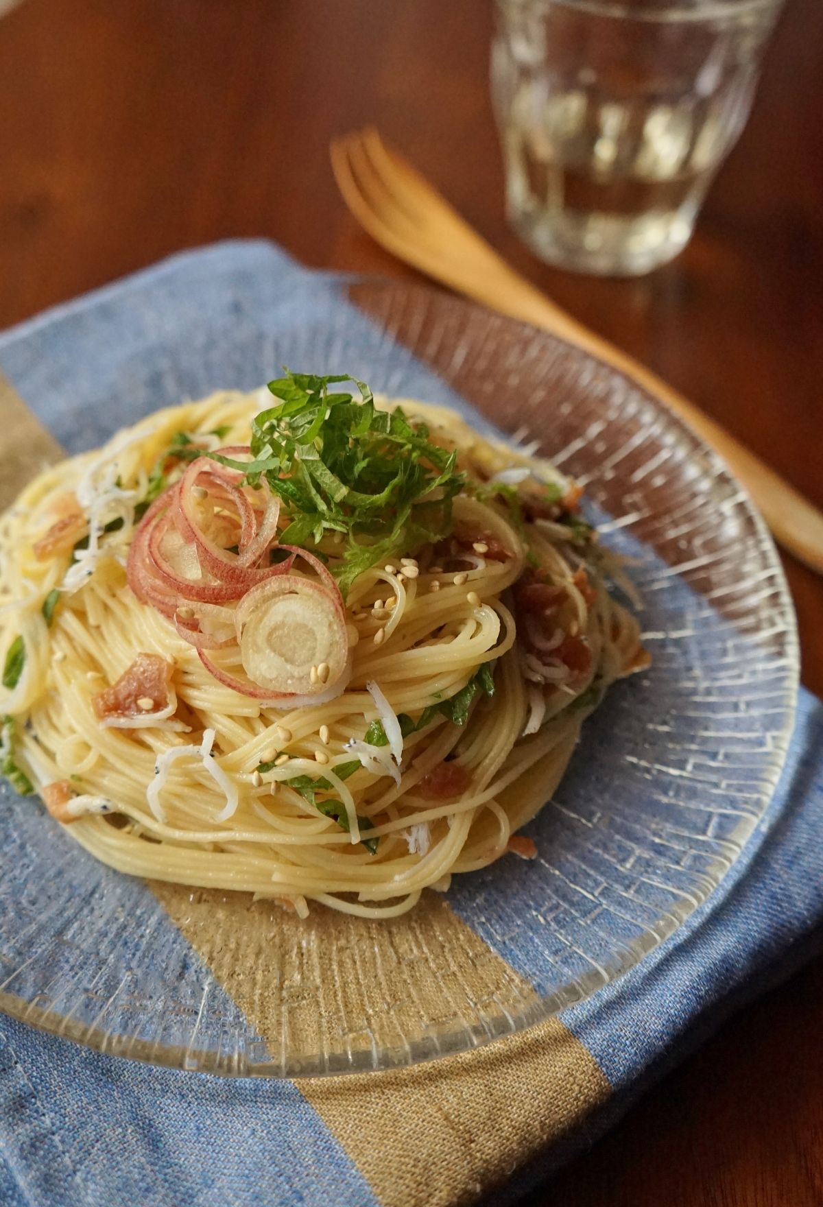 梅と大葉の冷製パスタ レシピサイトnadia