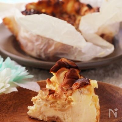 冬のデザート♡ナッツとキャラメルのバスク風チーズケーキ