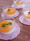 さっぱりみかんの牛乳寒天