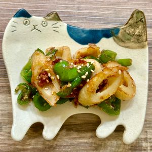 のりのり🐾🎀🤍の作ってみた!投稿(【ちくわとピーマンのおかか炒め】ご飯によく合う！お弁当にも♪)