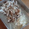 たっぷりきのこあんの揚げ出し豆腐の工程1