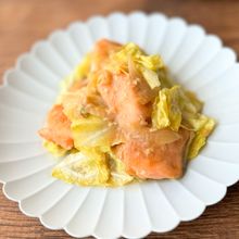 【鮭と春キャベツの味噌炒め】春のメインおかず♡