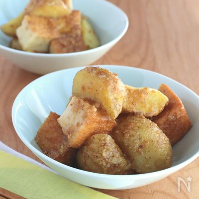 レンジで簡単！新じゃがと厚揚げのごまみそ和え