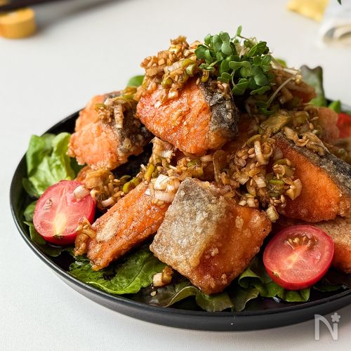 鮭の香味ダレ