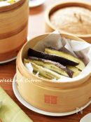 蒸しナスのごま油和え
