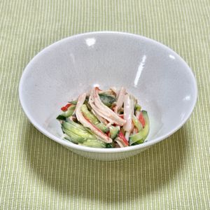 キャピタンの作ってみた!投稿(簡単あと1品に♪きゅうりとカニカマの柚子胡椒マヨサラダ)