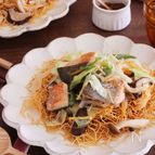 子供に人気＊きのこたっぷりちゃんちゃん焼き風皿うどん♡