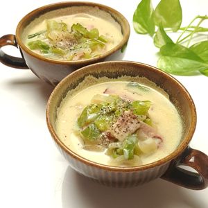 とのちゃまの作ってみた!投稿(おいしさ染みる♡時短簡単【まろやか豆乳スープ】)