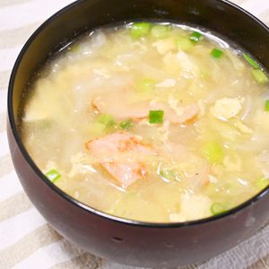 こざかなの作ってみた!投稿(白菜としょうがたっぷりのぽかぽかスープ)