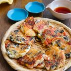 包丁不要♪カニカマと海苔のもちもち豆腐チヂミ