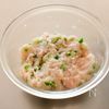 【鶏ひき肉の肉詰めピーマン】さっぱりたれポン酢♪の工程2