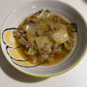 ☆htm☆の作ってみた!投稿(ごはんが止まらない白菜とひき肉の旨煮)