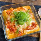 【作業3分】のせてチンするだけ「豆腐のキムチーズのっけ」