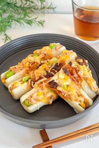 お弁当にぴったり！ちくわのツナマヨチーズ焼き