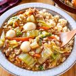 【ひき肉と白菜のあんかけごはん】10分で完成！レンジで楽々♪