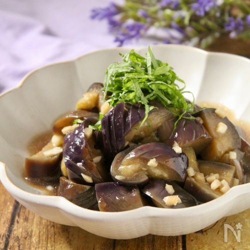 レンジで簡単！茄子のスタミナ揚げ浸し風