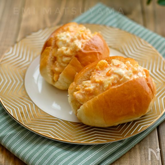 レンチンで＊ロールパンたまごサンド＊