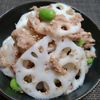 こばぴいの作ってみた!投稿(れんこんと枝豆の《マヨなし♡うまだれツナサラダ》)