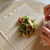 【豆苗春巻き】具材はレンチンでパパッと！の工程4