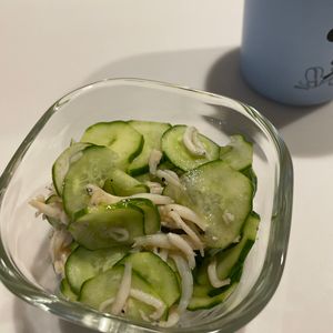 てきなーすの作ってみた!投稿(切って和えるだけ！きゅうりとしらすの酢の物)