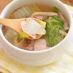 うま味たっぷり♪ベーコンと白菜の食べるおかずスープ