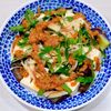 まゆの作ってみた!投稿(豆腐となすとみょうがのごま味噌ポン酢♩火も包丁も不要!夏仕様)