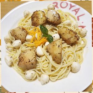 ナムディの作ってみた!投稿(冷た〜く冷やして＊桃のアールグレイマリネとチーズの冷製パスタ)