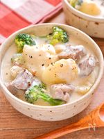 ほくほく♡【じゃがポークシチュー】食材３つ！煮込まず簡単！