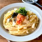 ワンパン！魅惑のシャキとろ食感♪【明太とろろパスタ】