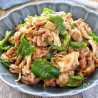 豚と舞茸とピーマンの生姜焼き♩火も包丁もやる気も不要！ズボラ