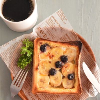 【フルーツグラタントースト】キッシュ風で美味しい♪