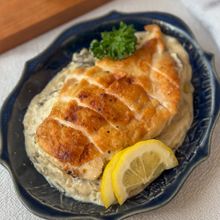 【胸肉のクリーム煮】しっとりジューシー♪