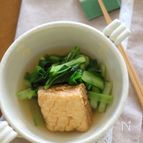 厚揚げと小松菜の中華風煮びたし