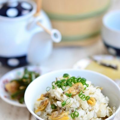 がごめきざみ昆布とあさりの炊き込みご飯