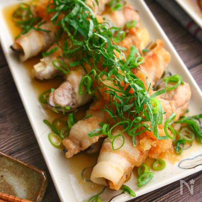 ナスの肉巻きみぞれ煮【旨みがじゅわっと♪あっさり食べやすい】
