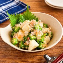 夏の小鉢に♪【オクラと長芋のさっぱりポン酢和え】
