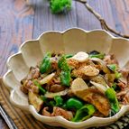 豚こまとなすとピーマンのスタミナにんにく味噌ぽん炒め