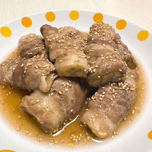 ぷりんの作ってみた!投稿(【とろなす肉巻きのねぎだし蒸し】暑い季節にレンチンで！)