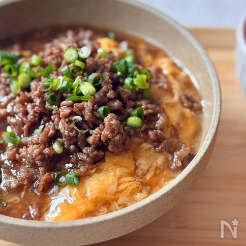 とろとろ美味しい！10分で完成！【そぼろ玉子あんかけ丼】