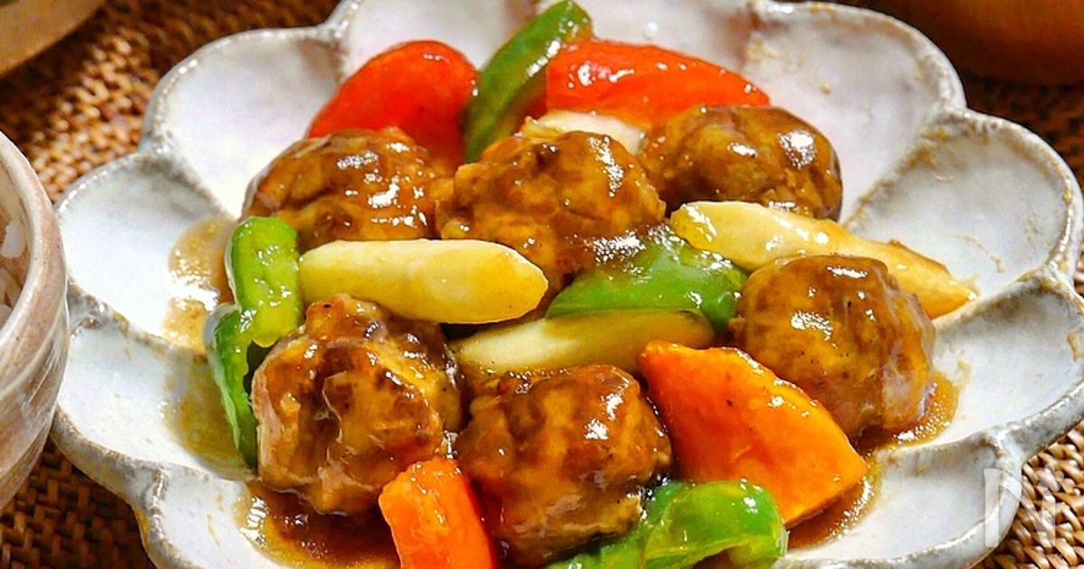 ご飯がススム!!豚こま団子の酢豚